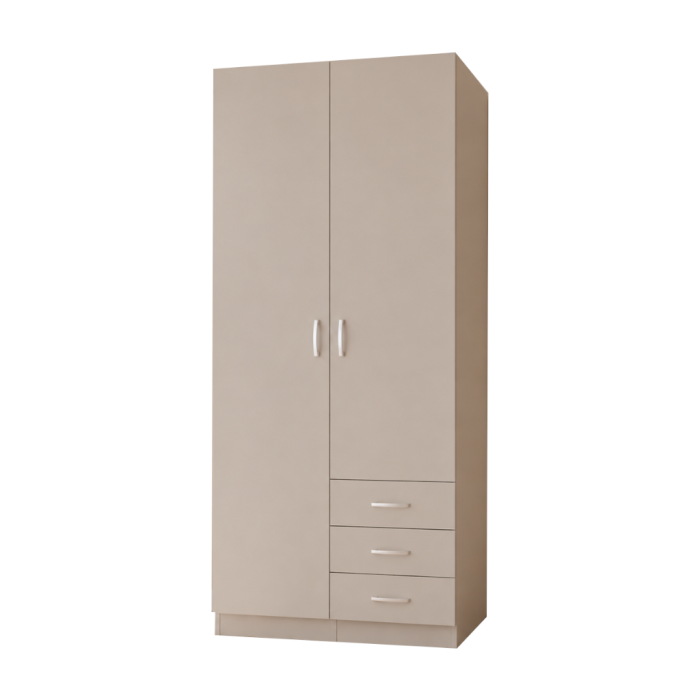 Dulap Mixt Star cu 2 Usi si 3 Sertare, 200x80x50 cm,Culoare Sonoma, Material din PAL de 18mm [3]