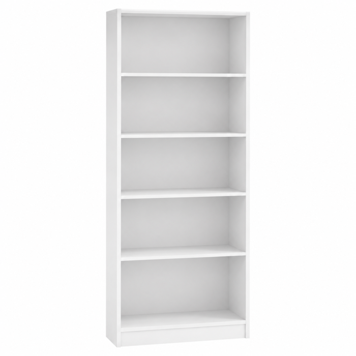 Etajera Birou cu 4 Polite de Depozitare 200x70x35 cm, Culoare Alb, Material PAL de 18mm [2]