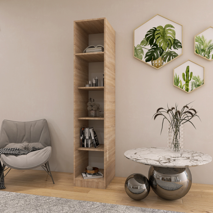 Etajera Simpla, 200x45x45 cm, Culoare Sonoma din pal de 18 mm [2]
