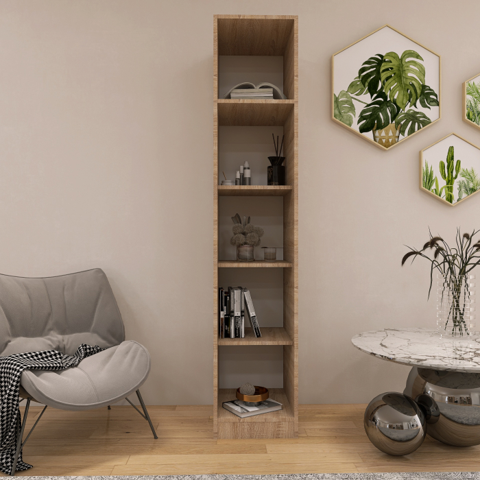 Etajera Simpla, 200x45x45 cm, Culoare Sonoma din pal de 18 mm [3]