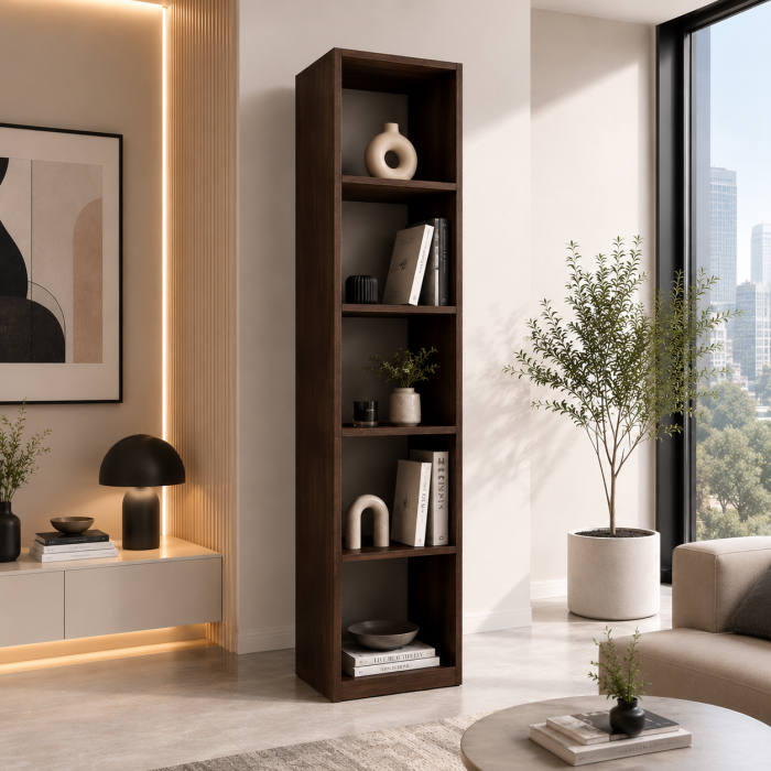 Etajera Simpla, 200x45x45 cm, Culoare Wenge din pal de 18 mm [3]