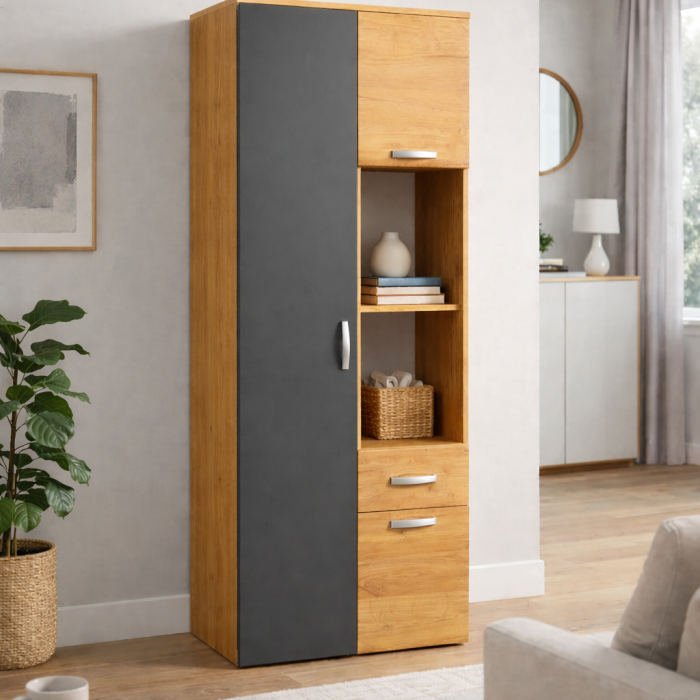 Living Royal V2 230 cm, Stejar Auriu & Gri Antracit – Mobilier Living Modern PAL 18 mm [4]