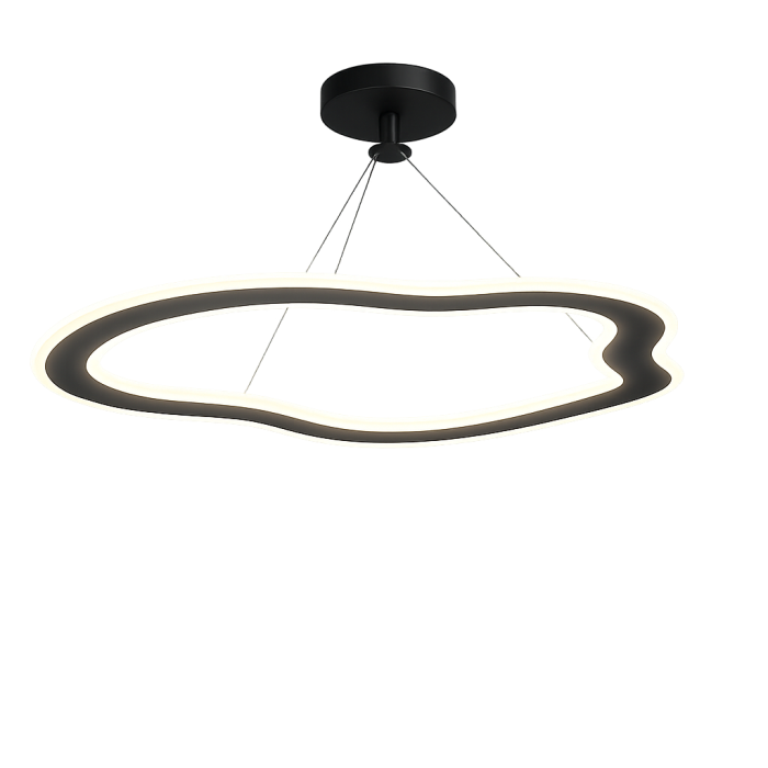 Lustră LED modernă neagră, 27W, 3 funcții lumină (rece/caldă/neutră) [2]