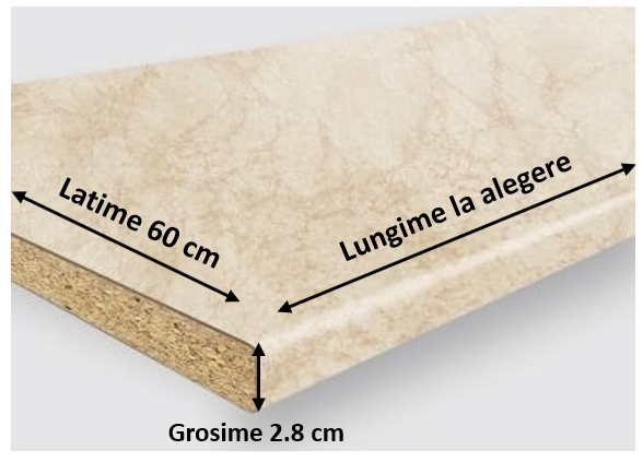Masa Bucatarie cu Blat Termic si Picioare de Inox, 60 cm Latime si lungime la alegere [4]