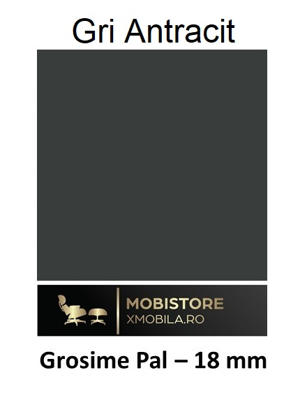 Masă Bucătărie Dreptunghiulară Fixă 120x80x80 cm, PAL 18 mm, Gri Antracit [3]