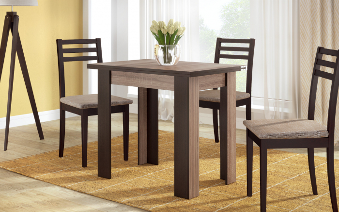 Masă Pliantă Zeneva cu Blat Robust și Design Modern, Culoare Sonoma Trufă/Wenge Magia [3]