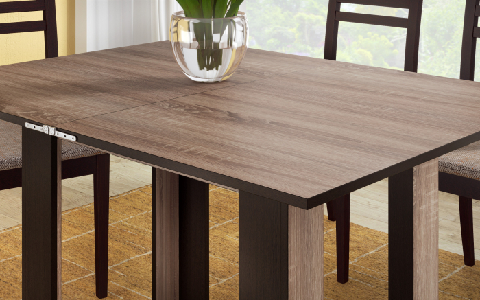 Masă Pliantă Zeneva cu Blat Robust și Design Modern, Culoare Sonoma Trufă/Wenge Magia [4]