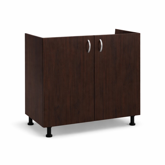 Masca Chiuvetă 80x87x50 cm, 2 Uși, Wenge, PAL 18 mm, Picioare Reglabile [2]