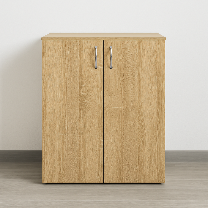 Pantofar cu 2 usi si 3 polite, Culoare Sonoma, 100x70x40cm, Pal 18mm [2]