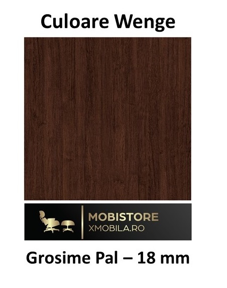 Pantofar cu 2 usi WENGE, 100x70x40cm, Pal 18mm [4]