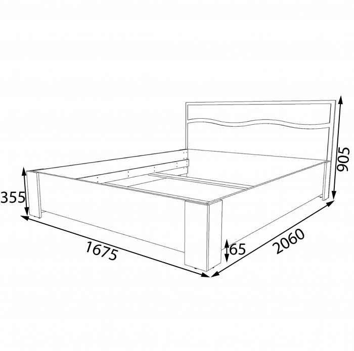 Pat Zeneva cu picioare, Culoare Sonoma Trufa si Wenge Magia [2]