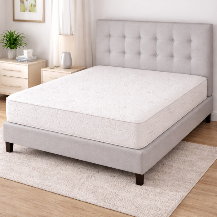 Saltea 140 cm cu Spumă cu Memorie 24 cm, Husă SilverCare Antibacteriană, Suport Ortopedic, Confort Ridicat [3]