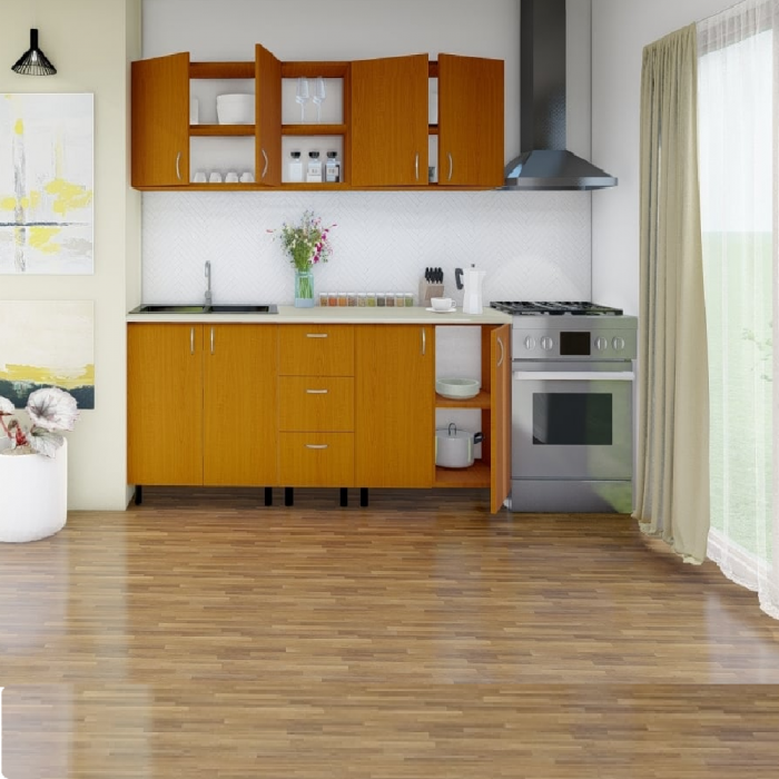 Set bucatarie Star, lungime 200 cm, Culoare Cires, Pal 18mm [3]