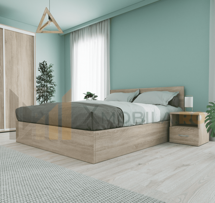 Set Dormitor Smart, Material Pal 18mm, Culoare Sonoma [4]