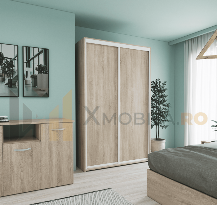 Set Dormitor Smart, Material Pal 18mm, Culoare Sonoma [3]