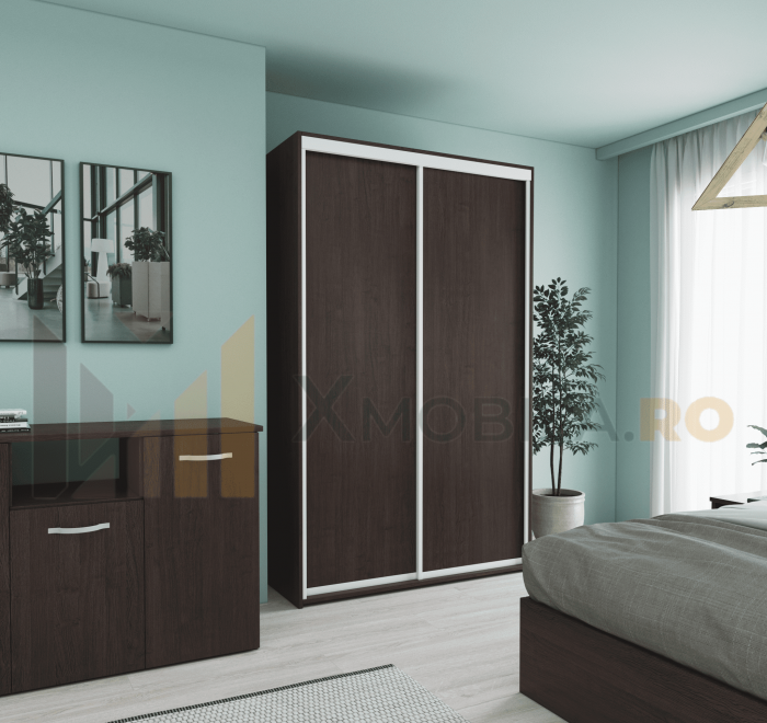 Set Dormitor Smart, Material Pal 18mm, Culoare Wenge [5]
