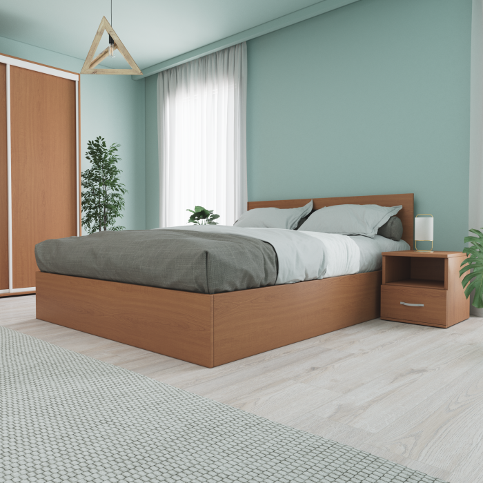 Set Dormitor Smart, Material Pal 18mm, Culoare Cires [4]