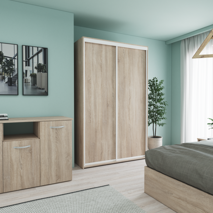 Set Dormitor Smart, Material Pal 18mm, Culoare Sonoma [3]