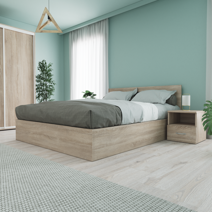 Set Dormitor Smart, Material Pal 18mm, Culoare Sonoma [4]