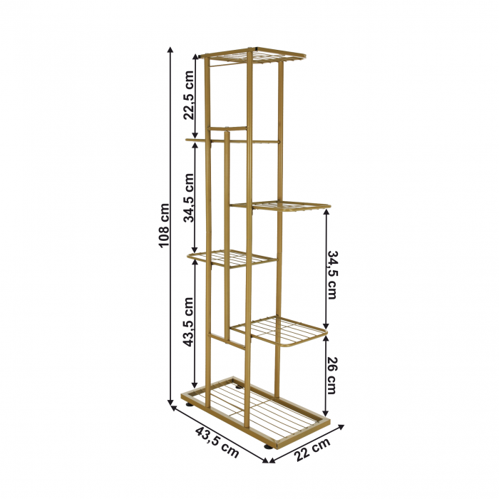Suport de flori metalic, auriu, BAMIR TIP 3  [3]