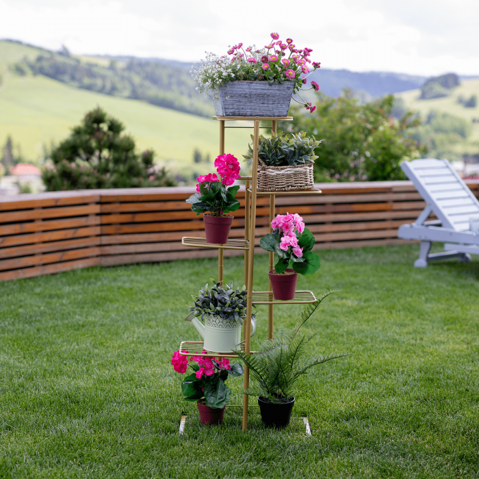 Suport de flori metalic, auriu, BAMIR TIP 3  [4]