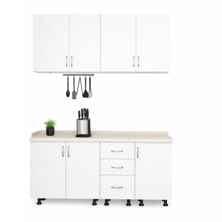 Bucătărie Star 160 cm Alb Mat din PAL 18 mm – Mobilier Modern Compact [1]