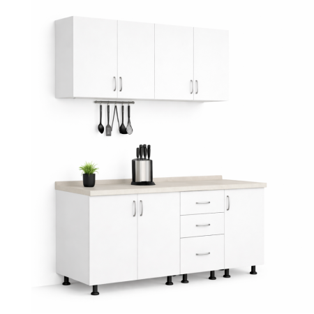 Bucătărie Star 160 cm Alb Mat din PAL 18 mm – Mobilier Modern Compact [2]