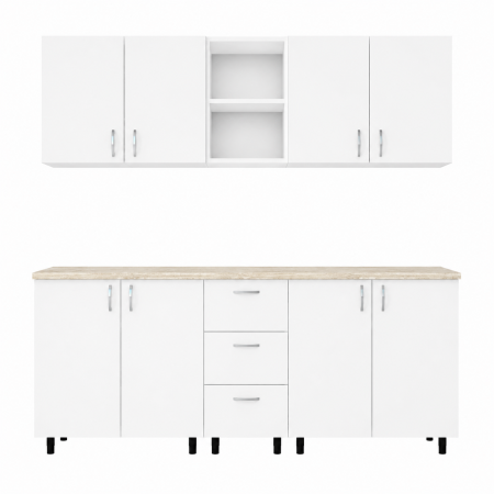 Bucatarie Star 200 cm, Culoare ALB din Pal 18mm [2]