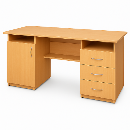 MOBILIER INSTITUTII - Catedra / Birou cu Dulap si 3 Sertare, 150x600x750 cm, Pal 18 mm