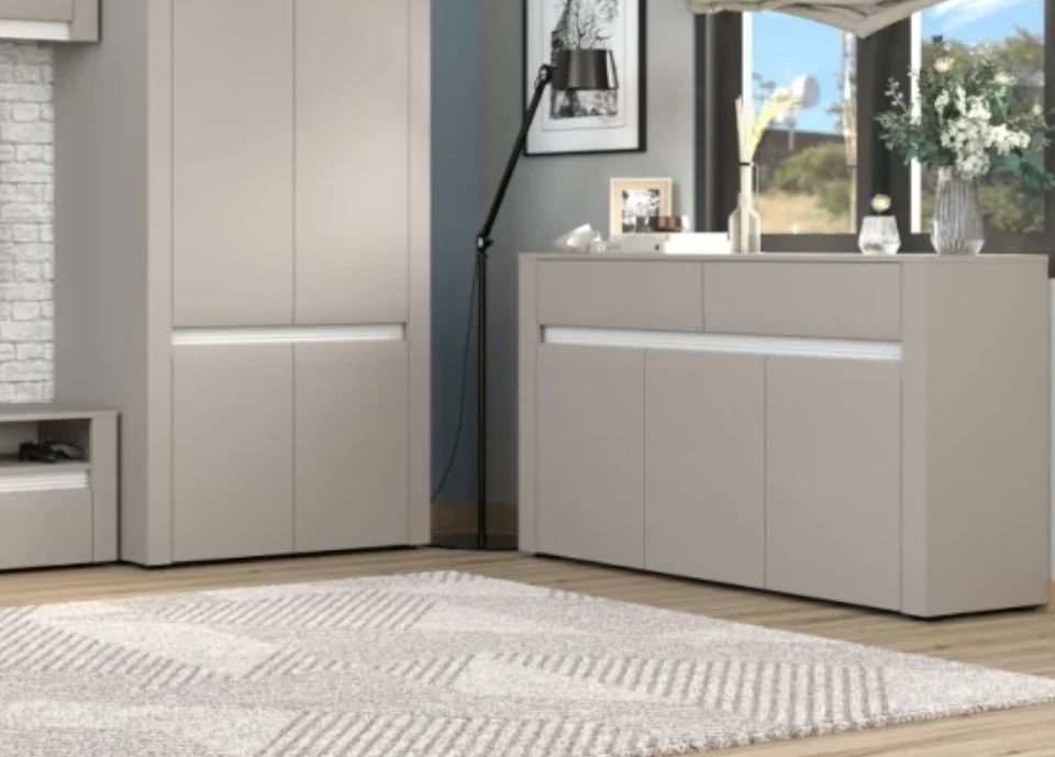 Comoda Bodena, Culoare Casmir cu Alb, Masura 140x85x40 cm [2]