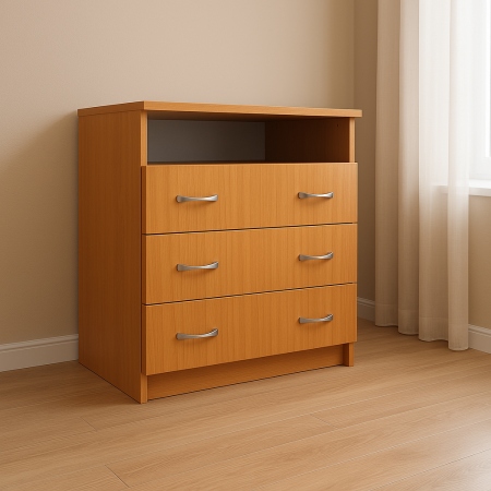 Comoda cu 3 sertare 80x80x45 cm, Culoare Cires [2]