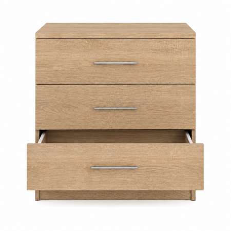 Comoda Ella cu 3 sertare, 90x82x42 cm, Culoare Sonoma [2]