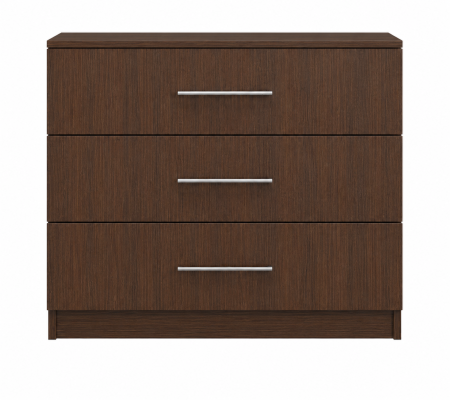 Comoda Ella cu 3 sertare, 90x82x42.5 cm, culore Wenge [1]