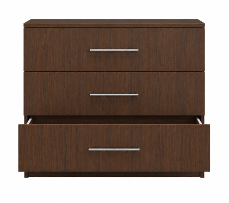 Comoda Ella cu 3 sertare, 90x82x42.5 cm, culore Wenge [2]