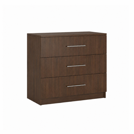 Comode - Comoda Ella cu 3 sertare, 90x82x42.5 cm, culore Wenge