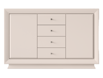 Comode - Comodă LARGO, Msura 151x38x96 cm cu 2 Uși și 4 Sertare, Casmire