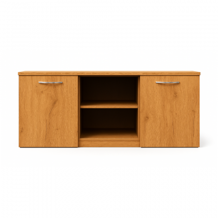 Comoda Tv Alex, Culoare Stejar Auriu, 120x50x45cm, Pal 18 mm [2]