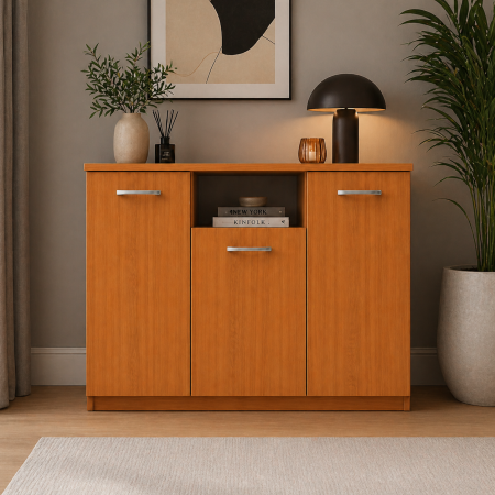 Comoda TV DARIA, 120x80x45 cm, Culoare Cires, PAL 18mm [2]