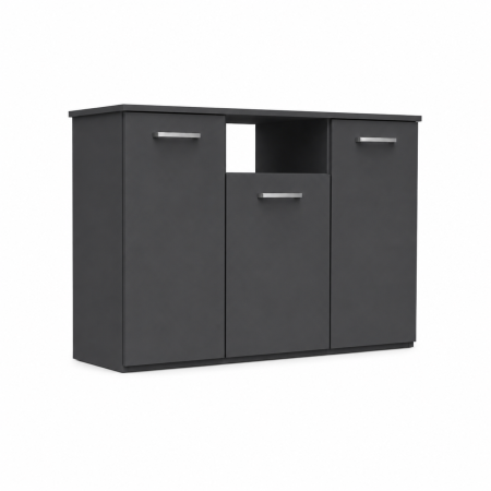 Comoda TV DARIA, 120x80x45 cm, Culoare Gri Antracit, PAL 18mm [2]
