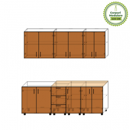 Configurator Bucatarie Modulara, Culoare Sonoma [0]