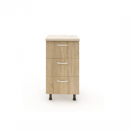 Corp Inferior cu 3 sertare L60 XH90X50A CM, Culoare Sonoma , Pal 18mm [1]