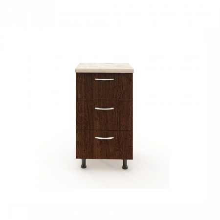 Corp Inferior 3 Sertare  L60XH90X50A Cm, Culoare Wenge [1]