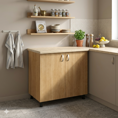 Bucatarii - Corp Inferior Bucatarie  L80X50XH90CM, Culoare Sonoma, Pal 18mm