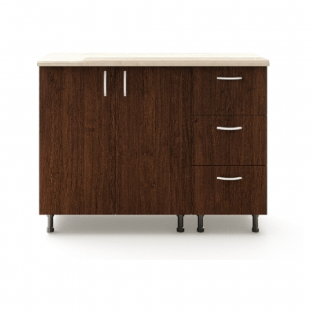 Corp Inferior cu Blat 120X50X90Cm, Culoare Wenge, Pal 18 mm [1]
