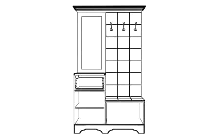 Cuier Boston Tapitat, Masura 205 x 44 x 113 cm, Culoare Casmir [2]