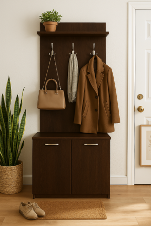 NOUTATI - Cuier Deco 1 Wenge cu 9 Agatatori