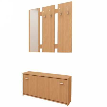 NOUTATI - Cuier LADA 2, Masura 91x25x200 cm, Culoare Fag