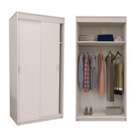 Dormitor Barcelona,  Material Pal 18mm, Culoare ALB [1]