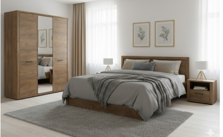 Noutati - Dormitor CORDAN, Culoare Nuc Natur