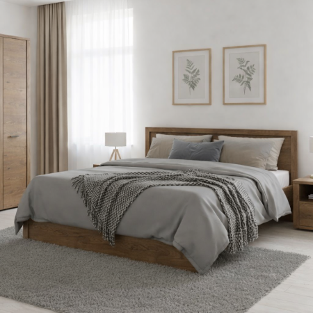 Dormitor CORDAN, Culoare Nuc Natur [2]